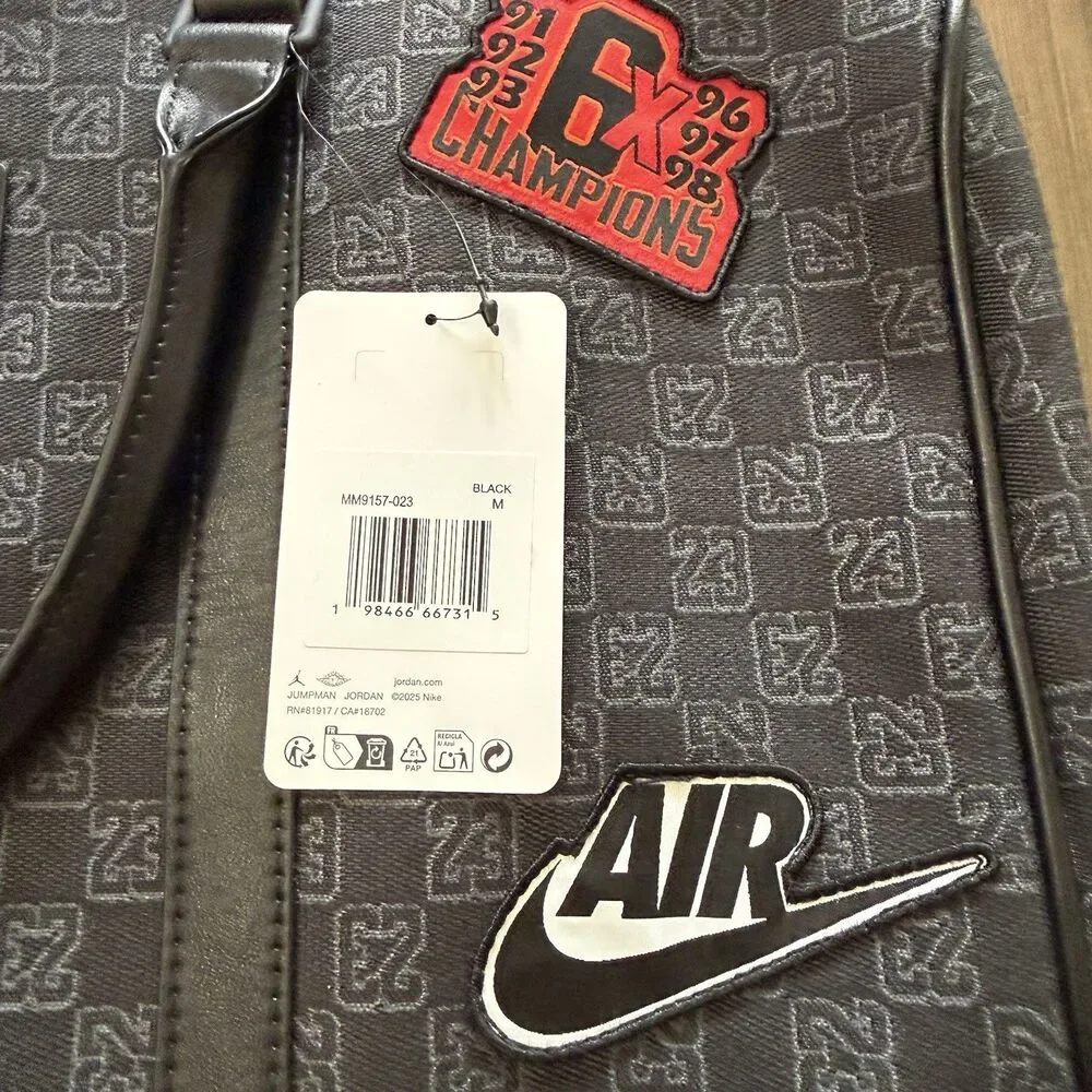Nike Jordan Monogram Champion Luxury 25L Duffle Bag MM9157-023 Size Medium NEW